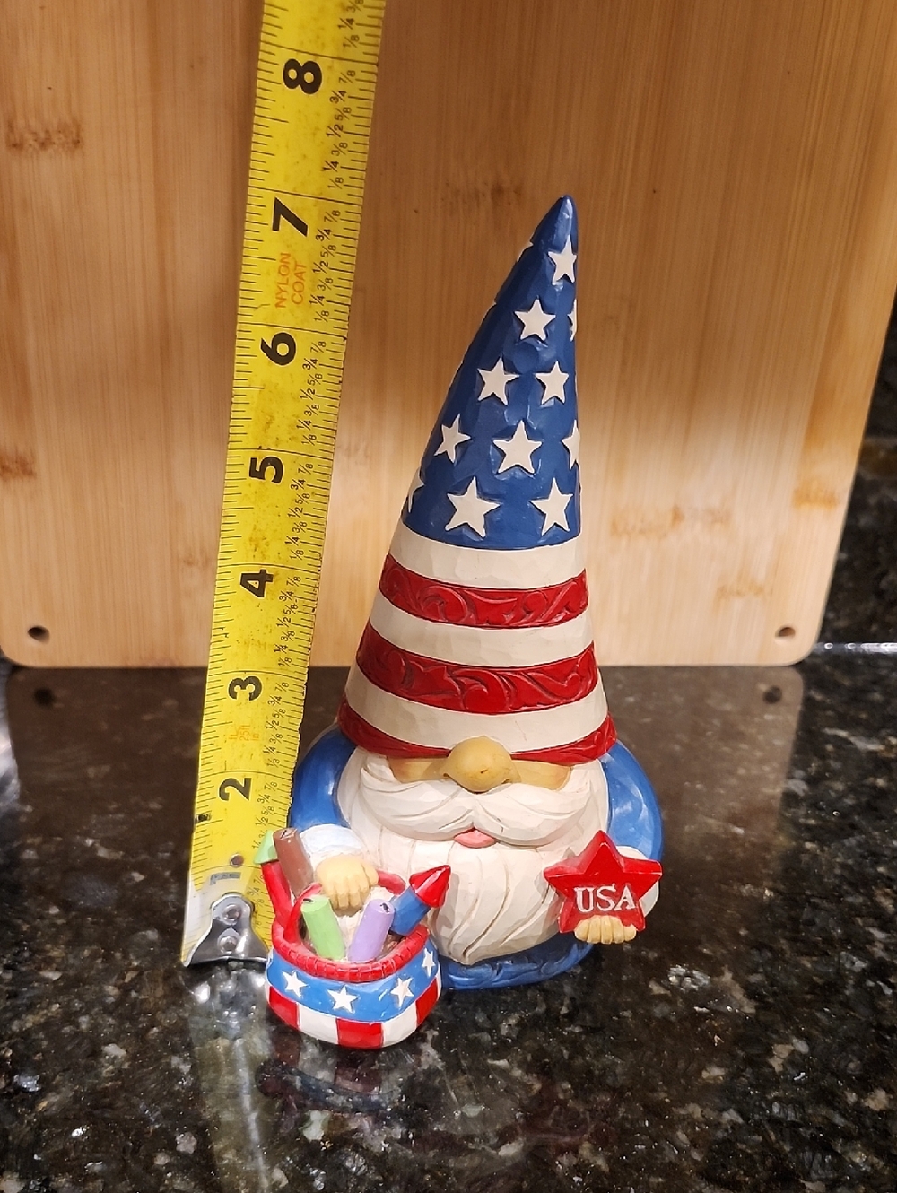 Patriotic USA Gnome Figurine - Red, White & Blue - Picture 6 of 6